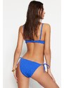 Trendyol Blue Gimped Regular Bikini Bottom