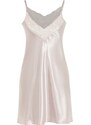 Trendyol Powder Silk Satin Nightgown with Lace and Back Detail