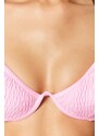 Trendyol Pink Kostice Gimped Bikiny Top