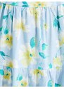 Koton Dámské modré květinové šaty Bavlna