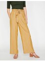 Koton Women's Yellow Striped Pants