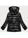 6&8 Fashion Černá lesklá prošívaná dámská bunda (2021-04)