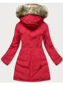 Ann Gissy Červená dámská zimní bunda s kapucí (J9-065)