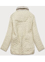 Tenká dámská bunda v krémové barvě s ozdobným prošíváním model 15834460 - Ann Gissy