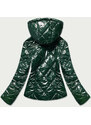 S'WEST Lesklá dámská bunda v lahvově zelené barvě (BR9756-10)