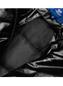 Ann Gissy Krátká černá dámská zimní bunda s ledvinkou (OMDL-018)