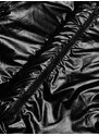 Ann Gissy Krátká černá dámská zimní bunda s ledvinkou (OMDL-018)
