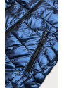 SPEED.A Světle modrá metalická dámská bunda s kapucí (W717)