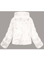 Krátká bílá dámská bunda se stojáčkem model 15906309 - S'WEST