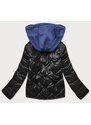 BH FOREVER černo/modrá dámská bunda s kapucí (BH2003)