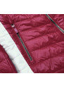 ATURE Dvoubarevná červeno/ecru dámská bunda s kapucí (6318)