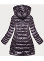 MITNO Lehká dámská prošívaná zimní bunda v lilkové barvě (Z2821-12)