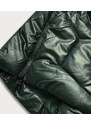 LHD Tmavě zelená lesklá dámská zimní bunda (M-21008)