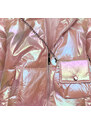 Ann Gissy Růžová opalizující dámská bunda s taštičkou (AG3-07)