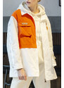 Ann Gissy Bílo/oranžová dámská bunda větrovka (AG3-010)