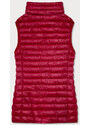 J.STYLE Krátká prošívaná dámská vesta v bordó barvě (5M702-6)