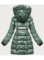 S'WEST Zelená dámská metalická oboustranná bunda (R8070)