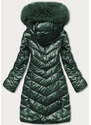 YES!PINK Zelená dámská zimní bunda s kapucí (TY037-38)