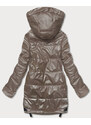 S'WEST Dámská bunda v kakaové barvě s odepínací kapucí (B8086-12)