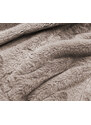 S'WEST Krátká béžová dámská kožešinová bunda (B8050-12)
