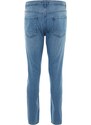 Trendyol Light Blue Stretchy Fabric Rake Destroyed Slim Fit Jeans Denim Trousers