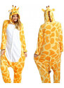 EKW Unisex zvířecí Kigurumi overal Žirafa žlutá S