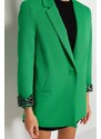 Trendyol Green Regular Lining Detailed Woven Blazer Jacket