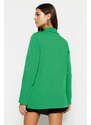 Trendyol Green Regular Lining Detailed Woven Blazer Jacket