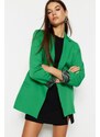 Trendyol Green Regular Lining Detailed Woven Blazer Jacket