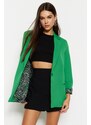 Trendyol Green Regular Lining Detailed Woven Blazer Jacket