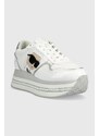 Kožené sneakers boty Karl Lagerfeld VELOCITA MAX bílá barva, KL64930N
