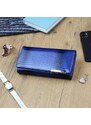 Gregorio Elegantní velká dámská kožená peněženka Runo, modrá