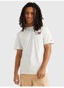 Tommy Hilfiger Bílé pánské tričko Tommy Jeans - Pánské