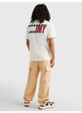 Tommy Hilfiger Bílé pánské tričko Tommy Jeans - Pánské