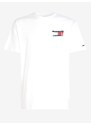 Tommy Hilfiger Bílé pánské tričko Tommy Jeans - Pánské