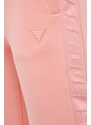Tepláky Guess BRENDA dámské, růžová barva, s potiskem, V3RB21 K7UW2