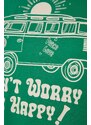 Trendyol Green 100% Cotton Printed Sleeveless Crop Crew Neck Knitted T-Shirt