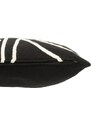 Černobílý látkový polštář J-line Alona 43 x 43 cm