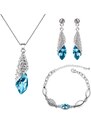 Sisi Jewelry Souprava náhrdelníku, náušnic a náramku Elegance Seablue