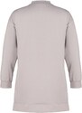 Trendyol Gray High Collar Slit Detailed Basic Knitted Sweatshirt