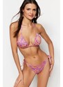 Trendyol Paisley Patterned Triangle Tie Triangle Bikini Set