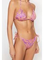 Trendyol Paisley Patterned Triangle Tie Triangle Bikini Set