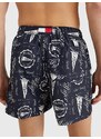 Pánské plavky Tommy Hilfiger print um0um02827 - modrá