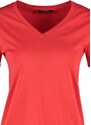 Trendyol Red 100% Cotton Basic V-Neck Knitted T-Shirt