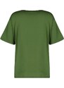 Trendyol Khaki 100% Cotton Boyfriend V-Neck Knitted T-Shirt