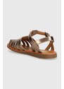 Pom D'api Dětské kožené sandály Calvin Klein zlatá barva