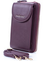 Jennifer Jones Mini kabelka na telefon a peněženka s popruhem na krk bordó 1125