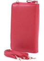 Jennifer Jones Mini kabelka na telefon a peněženka s popruhem na krk červená 1125