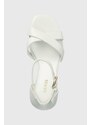 Kožené sandály Guess YANCY bílá barva, FL6YAN LEA03