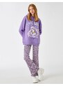 Koton Oversize Anime Sweatshirt Hooded Inner Fleece